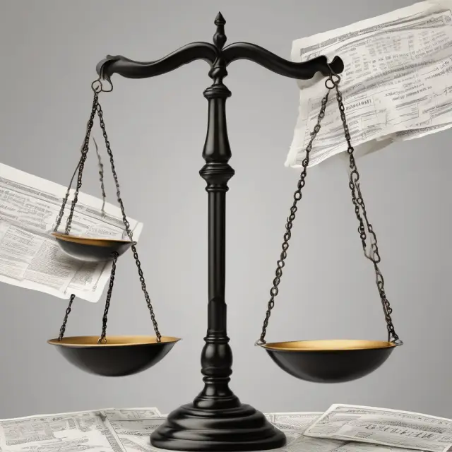 A balanced scale representing fairness tilts towards creditors due to judgment liens impacting borrowers
