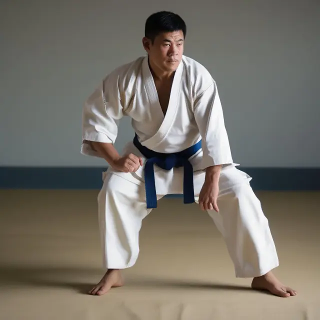 A skilled judo master, embodying agility and flexibility, pivots to counter market shifts with strategic business adaptations