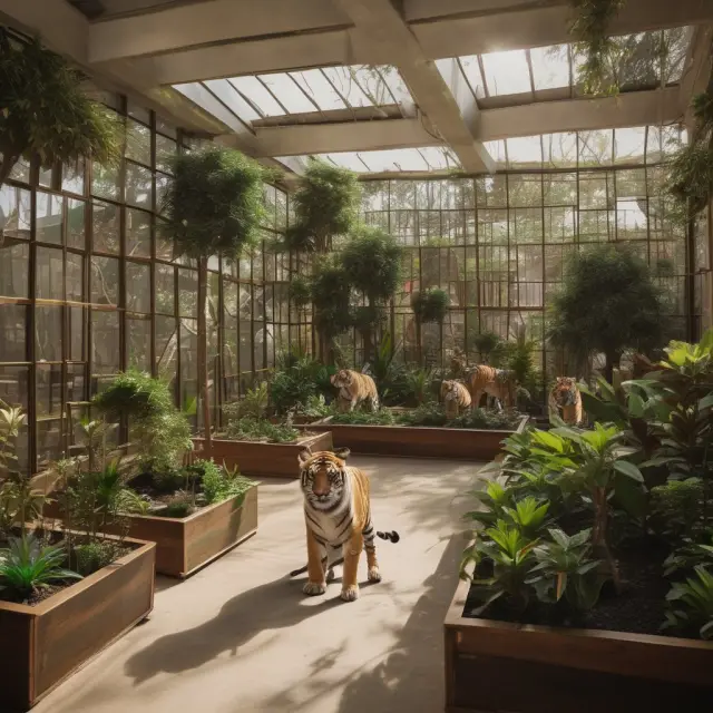 Tiger cubs frolicking in a nursery, symbolizing the success of hedge funds founded by proteges of Julian Robertson.