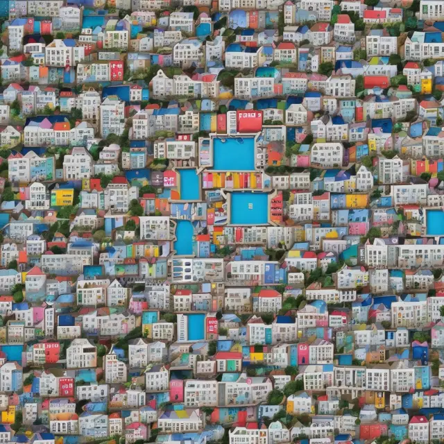 A quilt with various colored squares symbolizing mortgage loans from different issuers and regions. The quilt is layered with government seals representing FHA, VA, and Ginnie Mae for added security.