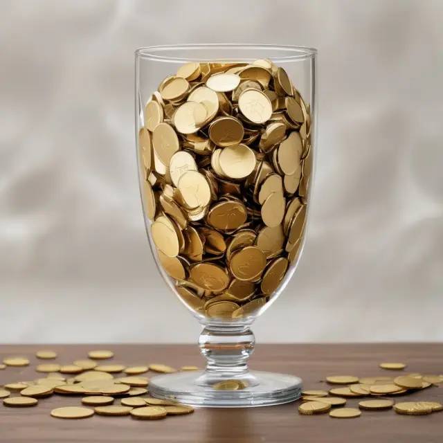 A fragile glass vase with gold coins representing jumbo CD benefits. Labels illustrate risks: liquidity, interest rate, reinvestment, withdrawal penalties, and inflation.