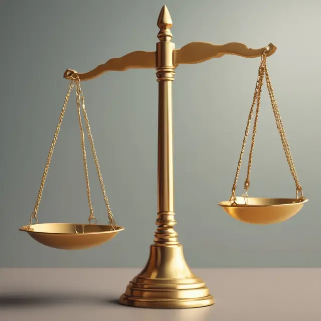 Golden scale balanced between high credit score and low DTI ratio represents jumbo mortgage eligibility.