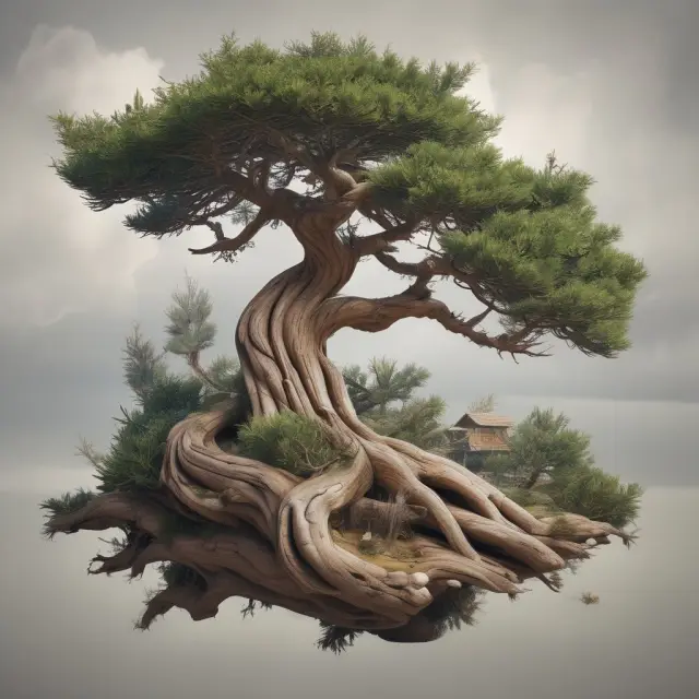 Juniper tree symbolizing junior companies facing commodity price fluctuations, potential lack of proven resources, financial risks, and environmental challenges.
