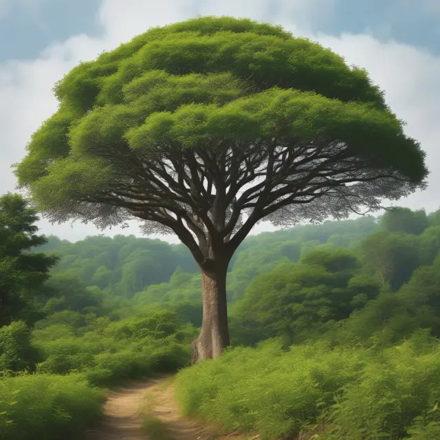 A forest of trees: Junior companies depicted as small saplings among mature seniors, symbolizing growth, risk, and potential