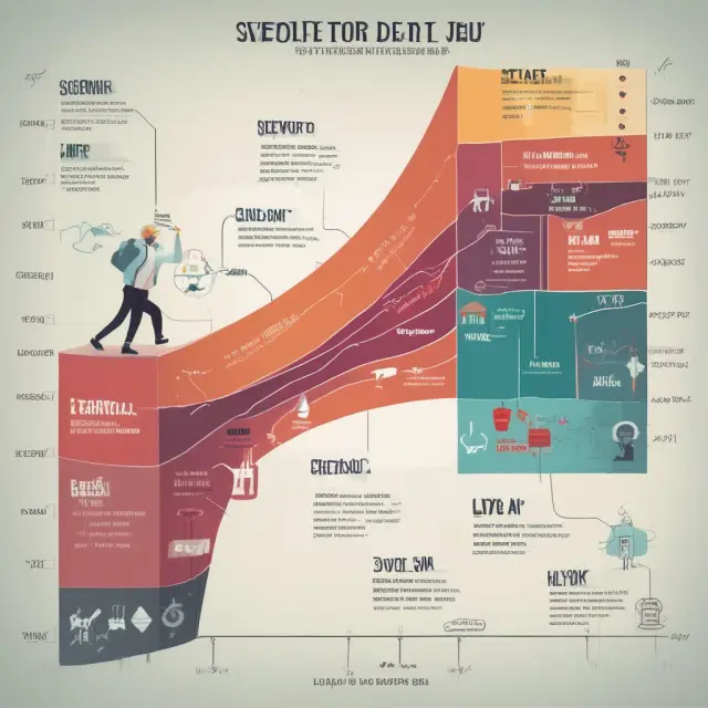 An investor navigates two stacked layers, one representing senior debt with priority and stability, and the other, junior debt symbolizing higher risk but potential for greater returns.