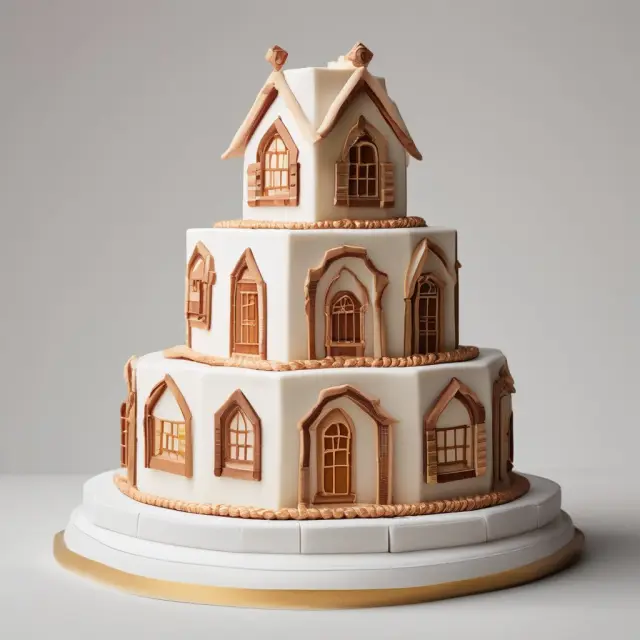 Three-tiered cake symbolizes junior mortgages (bottom), home equity loans (middle), and HELOCs (top), indicating their order of seniority in mortgage hierarchy.