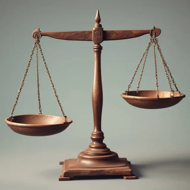 A pair of balance scales representing risk and reward. Senior securities weigh down the left side, while junior securities are held precariously on the right.
