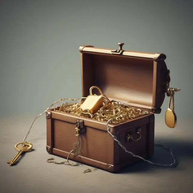 Golden key symbolizing hope, financially fragile company issuing junk bonds to access capital markets and improve balance sheet
