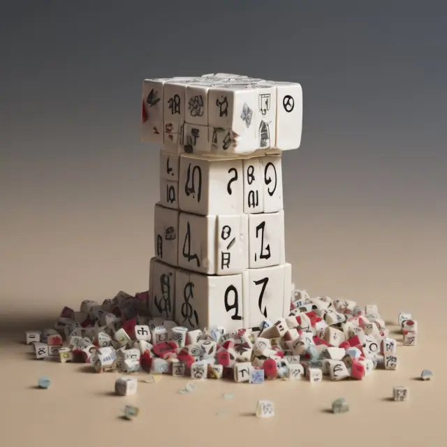 Dice tower representing junk bond ratings falling into uncertain waters, illustrating the risk and potential returns.