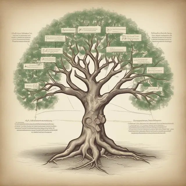 A tree with interconnected roots, branches, and a crown representing Juris Doctor (JD), Master of Laws (LLM), and Doctor of Juridical Science (SJD) degrees in law.