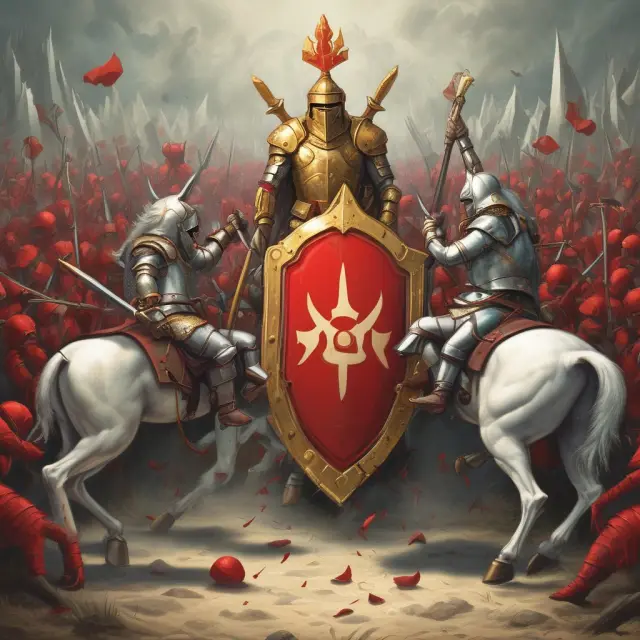 Golden shield for 