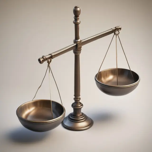 Balance scale with market dynamics tipping wages towards education, work experience, and skills for employers and employees collaboration.