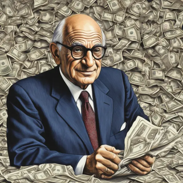 Central bank increasing money supply at a constant rate, representing Milton Friedman