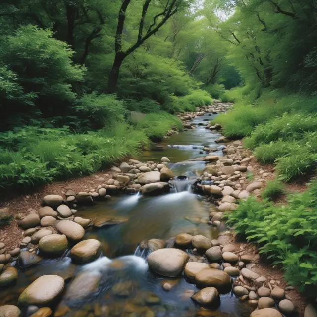 A winding river illustrates the PDCA cycle of continuous improvement: planning (identifying improvement areas), doing (implementation), checking (evaluation), and acting (standardization).