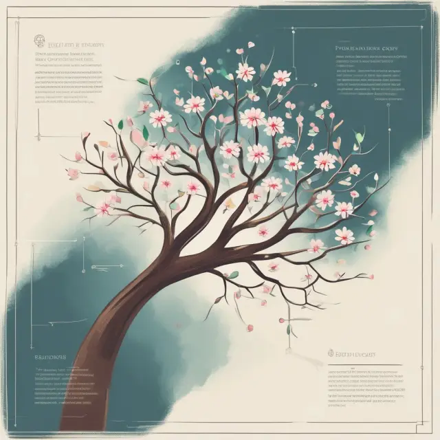 A vibrant tree with five elements: customer focus, flow, gemba, empowerment, and transparency nurturing its growth.
