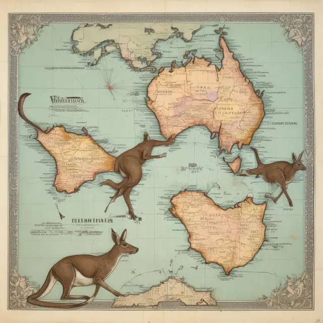 Kangaroos represent various global issuers of kangaroo bonds, displayed on an Australian currency map