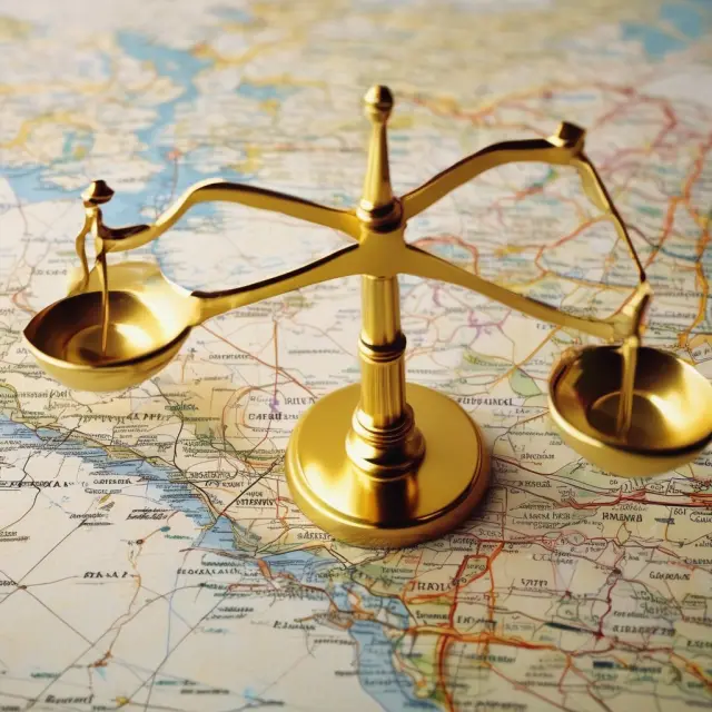 Golden scale representing capital gains and dividend income balanced over an Australian map