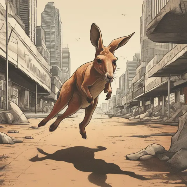 Kangaroo jumping between Asian and Australian markets, representing Samsung SDI