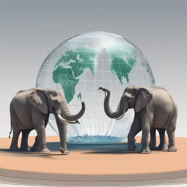 Elephants obstructing the crystal ball