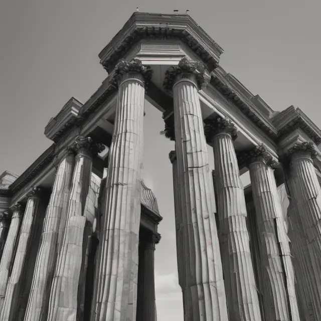 Large banks as pillars representing the KBW Bank Index