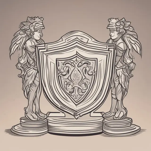 Parent company with a shield protecting its subsidiary, symbolizing keepwell agreements ensuring financial security