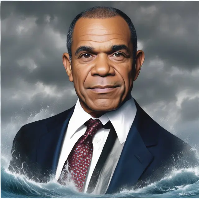 Kenneth Chenault navigating a stormy sea, with American Express as a sturdy ship, under the TARP program