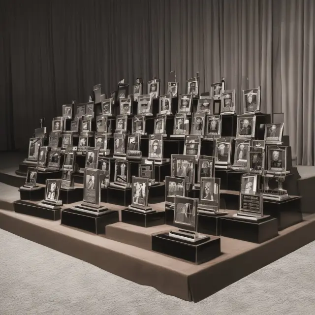 Dais displaying various awards and accolades, symbolizing Kenneth I. Chenault