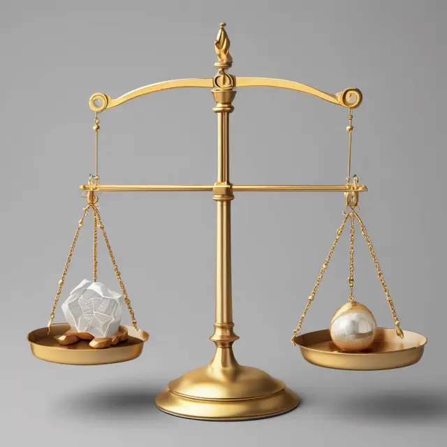 Golden scales with two sides symbolizing insurers