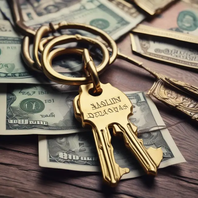 A golden key opening a chest filled with retirement funds, symbolizing the security and control of money purchase plans