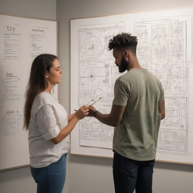 A self-employed artist meticulously drawing a Keogh retirement plan on a canvas. Labels indicate eligibility, administration, and record keeping.