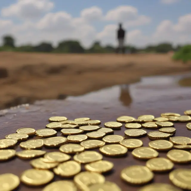A golden shilling bridge connects Kenya, Uganda, and Tanzania, symbolizing the role of the Kenyan Shilling as a stable regional currency.