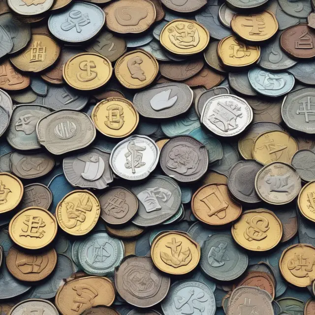 Sterling coins floating on a tranquil sea, surrounded by waves of Euro, Yen, Dollar, Franc, Aussie Dollar, and Kiwi Dollar currencies