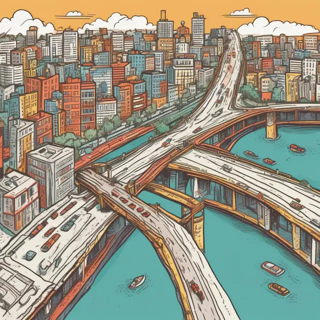 A sturdy bridge connecting key employees to their organization, symbolizing incentives as the link keeping them engaged and committed.