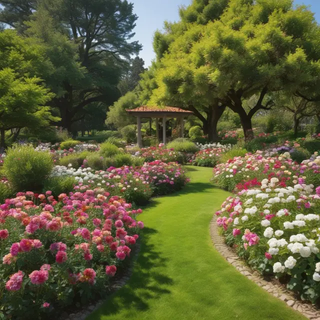 Image of a vibrant garden filled with various blooming flowers symbolizing key employees, emphasizing their importance to business growth
