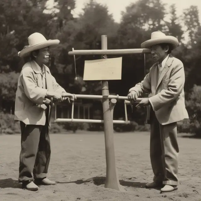 A golden envelope representing key money is passed between a Japanese and Mexican figure, illustrating the comparison of customary gifts vs unofficial rent taxes across countries.