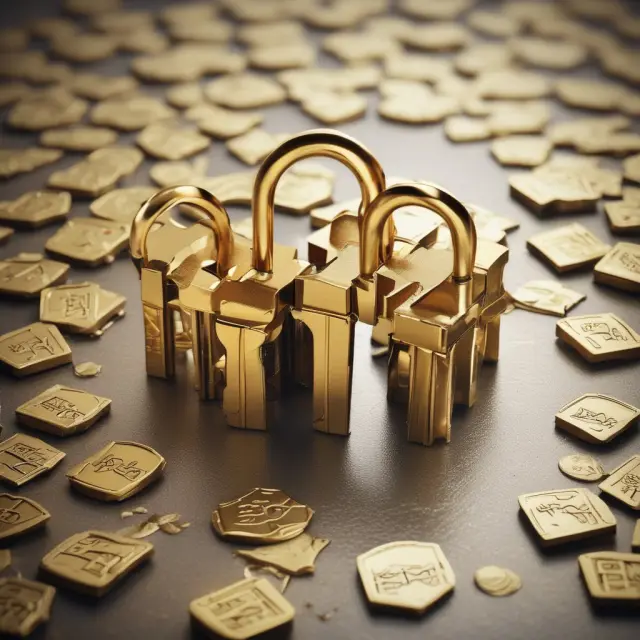 Golden keys connecting various property deals, emphasizing the significance of key money knowledge in real estate transactions.