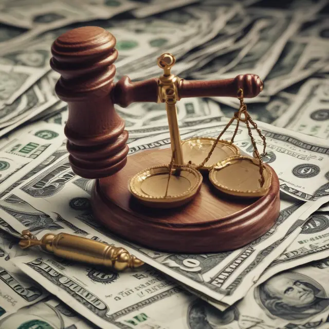 The Federal Reserve gavel manipulating the balance between inflation and economic growth