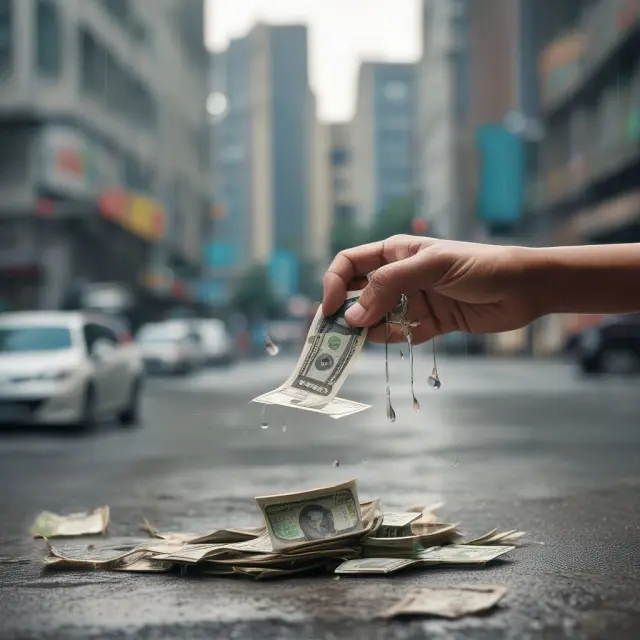Government printing money amid a stormy economic climate with investors holding umbrellas to capitalize on opportunities