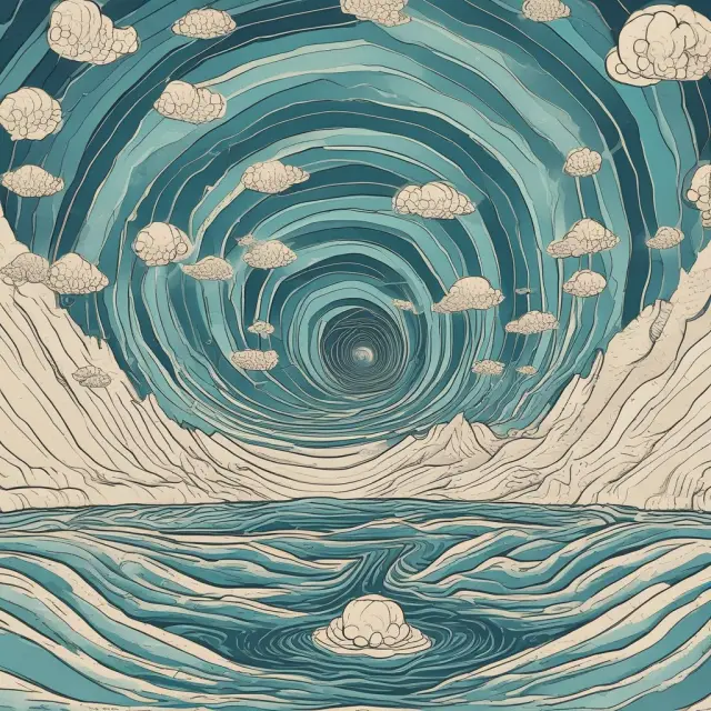 An image of ripple effects in a pond with each ripple representing economic stimulus, enhancing overall economic activity.