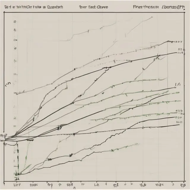 Two differently colored bonds on a winding yield curve; one with shorter key rate durations for smaller interest rate adaptations and another with longer key rates for significant adjustments