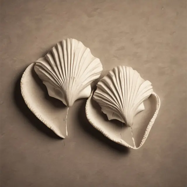 Two seashells filled with water representing the General Reserve Fund (GRF) and Future Generations Fund (FGF), illustrating Kuwait