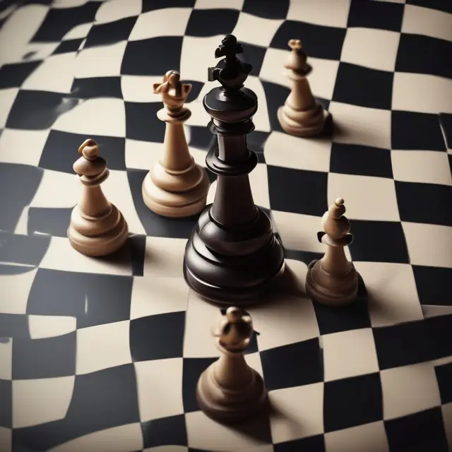 An image of a royal chessboard symbolizing the KIA Board of Directors, skillfully making strategic moves to manage asset allocation and achieve long-term returns for the sovereign wealth fund.