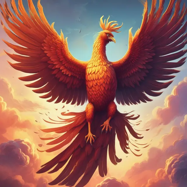 An image of a fiery phoenix rising from KIC