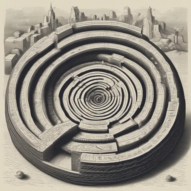A person examining tires while navigating through a complex financial maze, emphasizing careful decision-making and setting realistic expectations.
