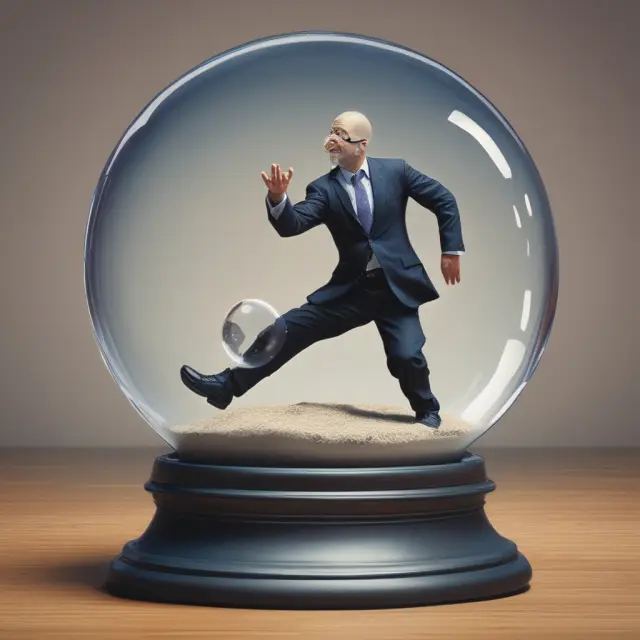 A wise investor evaluates potential investments by meticulously analyzing historical data, current market conditions, management quality, and growth prospects in a crystal ball