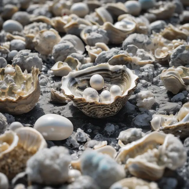 Investors like Steve Jobs, Warren Buffett, and Reed Hastings finding hidden gems through minimal research, symbolized as pearls in an oyster bed