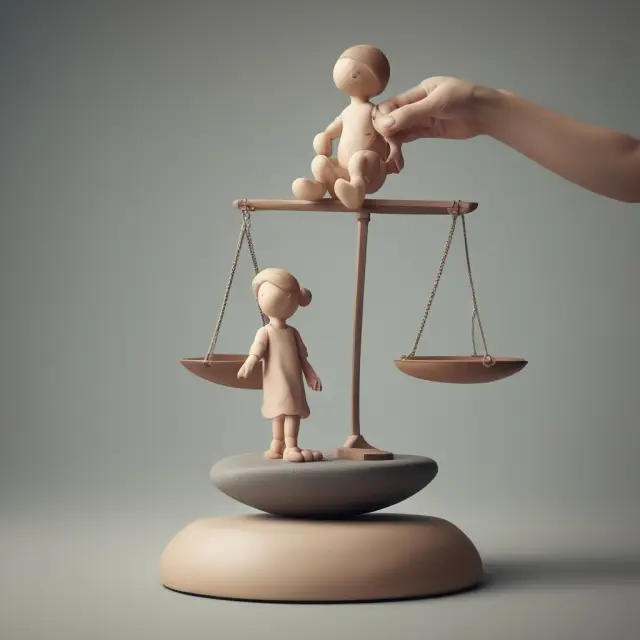 A parent weighing their child