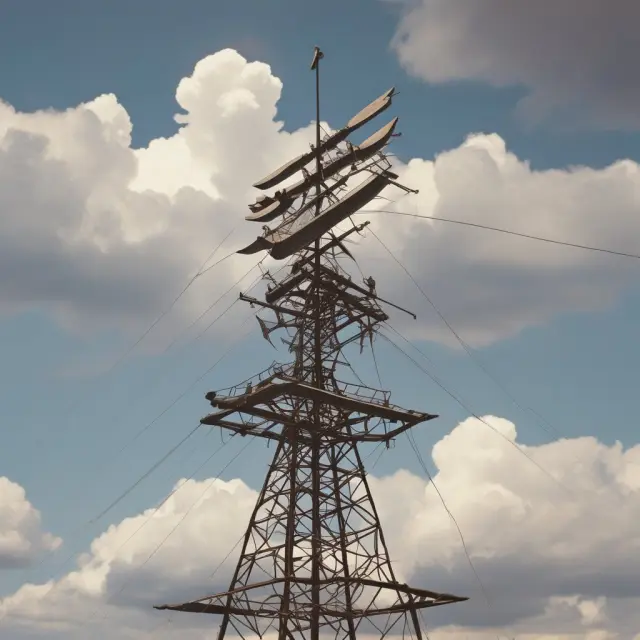 Meteorological weather vane representing Tenkan-sen, agile trend-following indicator for short-term price movements in Ichimoku trading