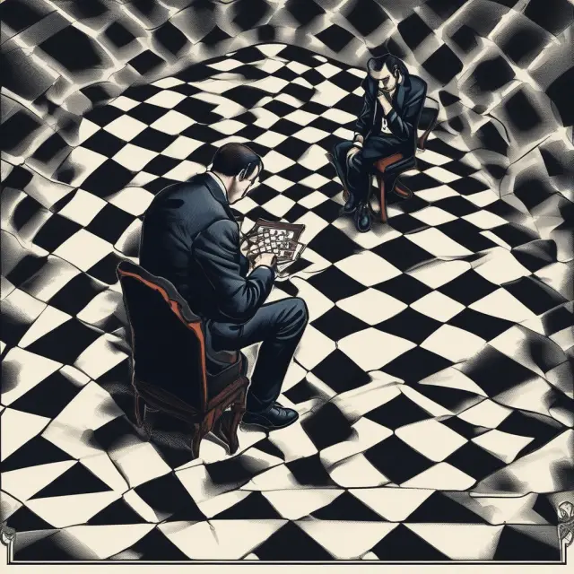 Regulators overseeing kill orders on a chessboard, symbolizing fair trading and compliance with market manipulation laws