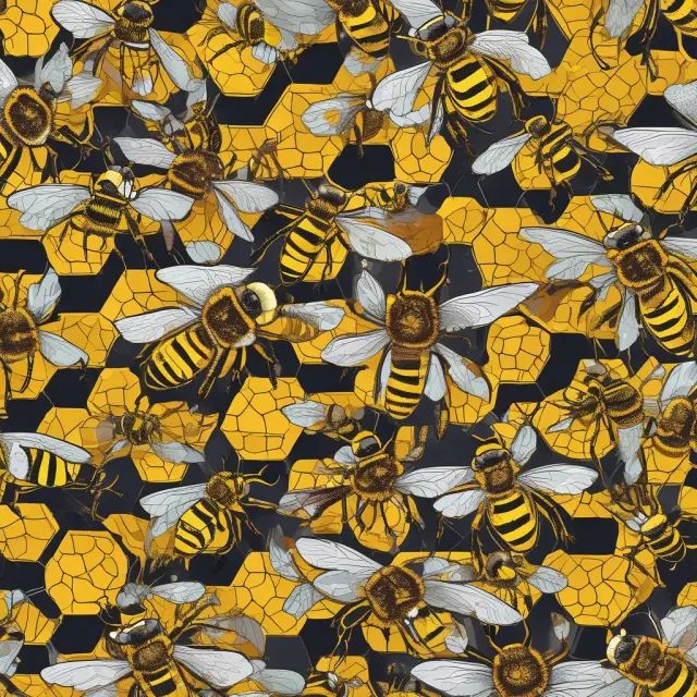 An image of a honeycomb guarded by killer bees, symbolizing companies